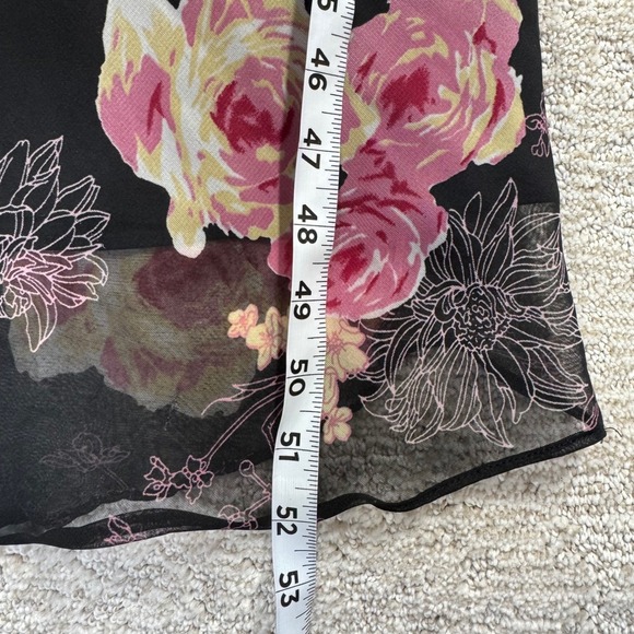 California Krush Vintage Floral Maxi Dress Women's Medium Y2K Dark Romantic Rose - Picture 10 of 12